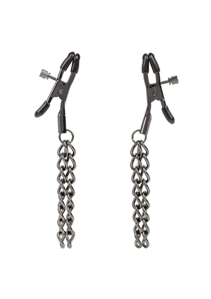 Load image into Gallery viewer, Euphoria Collection Chain Nipple Clamps - Black
