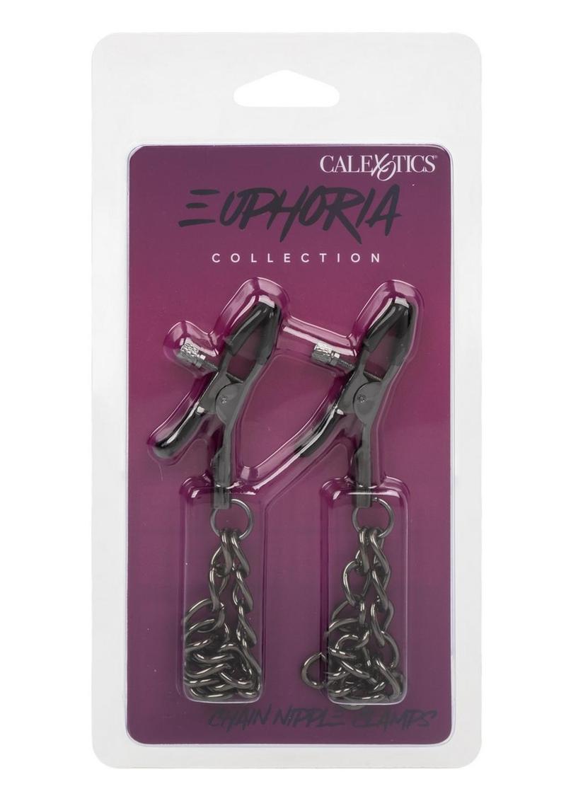 Load image into Gallery viewer, Euphoria Collection Chain Nipple Clamps - Black
