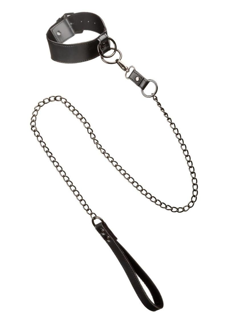 Load image into Gallery viewer, Euphoria Collection Collar with Chain Leash - Black
