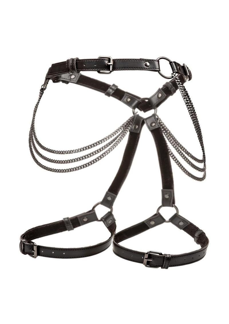 Load image into Gallery viewer, Euphoria Collection Multi Chain Thigh Harness - Black - One Size
