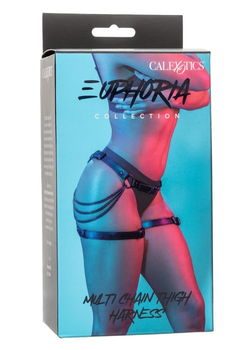 Load image into Gallery viewer, Euphoria Collection Multi Chain Thigh Harness - Black - One Size
