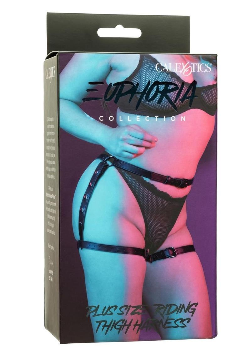 Load image into Gallery viewer, Euphoria Collection Riding Thigh Harness - Black - Plus Size/Queen
