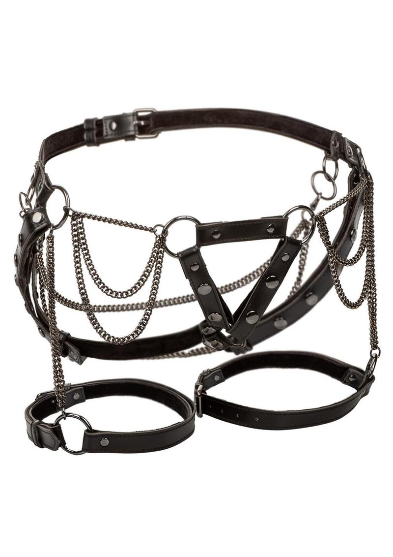 Load image into Gallery viewer, Euphoria Collection Thigh Harness with Chains - Black
