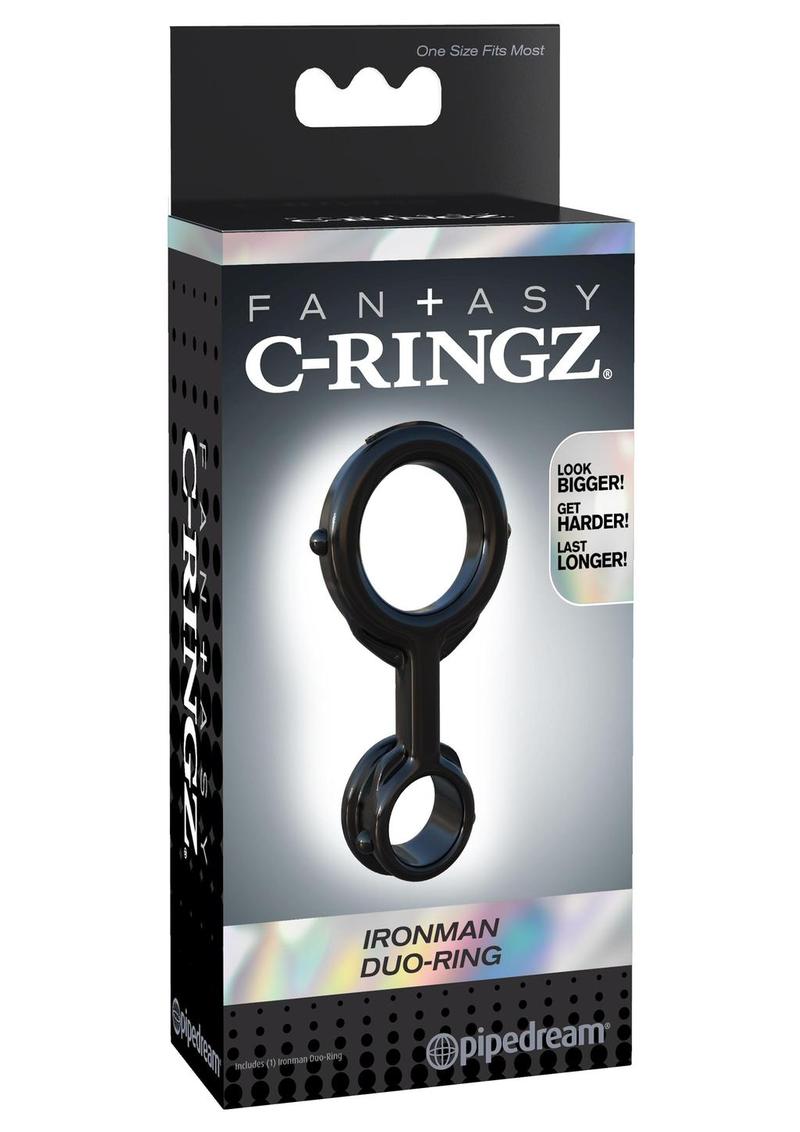 Load image into Gallery viewer, Fantasy C-Ringz Ironman Duo-Cock Ring - Black
