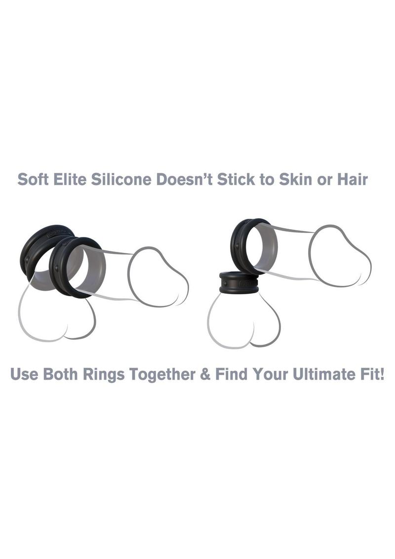 Load image into Gallery viewer, Fantasy C-Ringz Max-Width Silicone Cock Rings - Black
