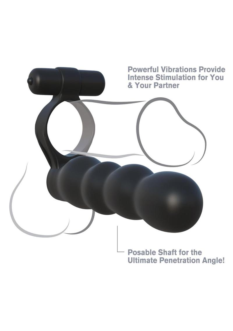 Load image into Gallery viewer, Fantasy C-Ringz Posable Partner Double Penetrator Cock Ring with Bullet
