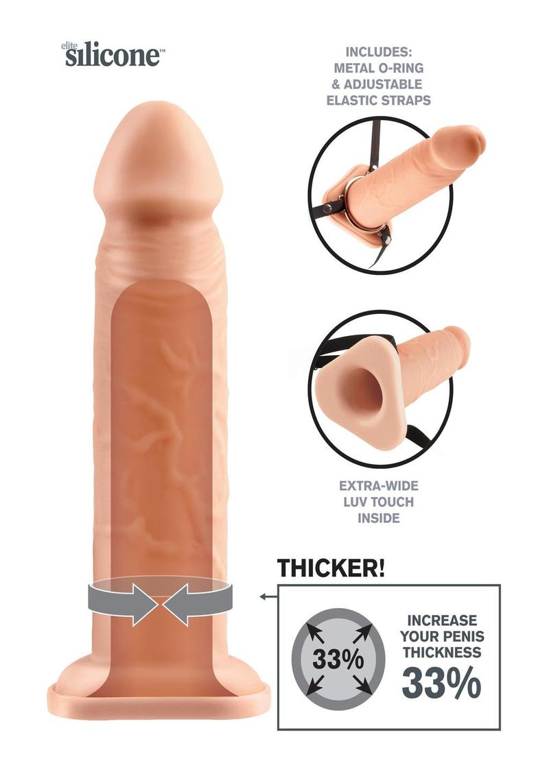 Load image into Gallery viewer, Fantasy X-Tensions Silicone Performance Hollow Extension - Vanilla - 8in
