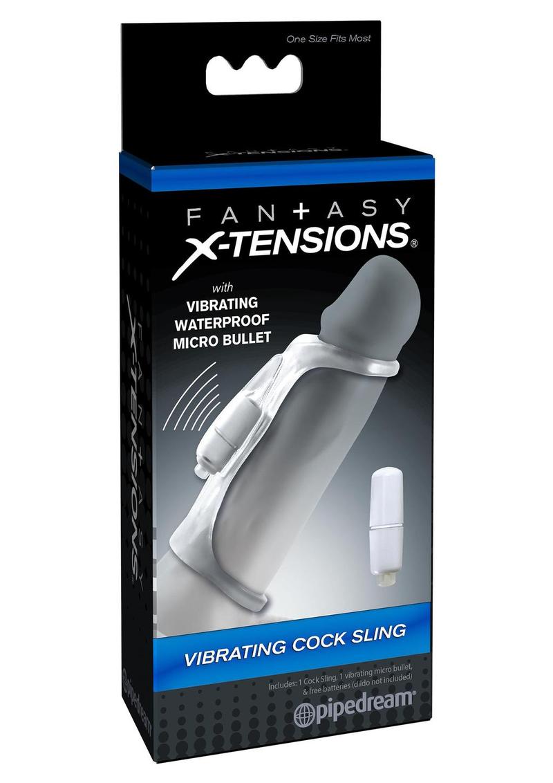 Load image into Gallery viewer, Fantasy X-Tensions Vibrating Cock Sling Sleeve Waterproof - Clear - 5.5in
