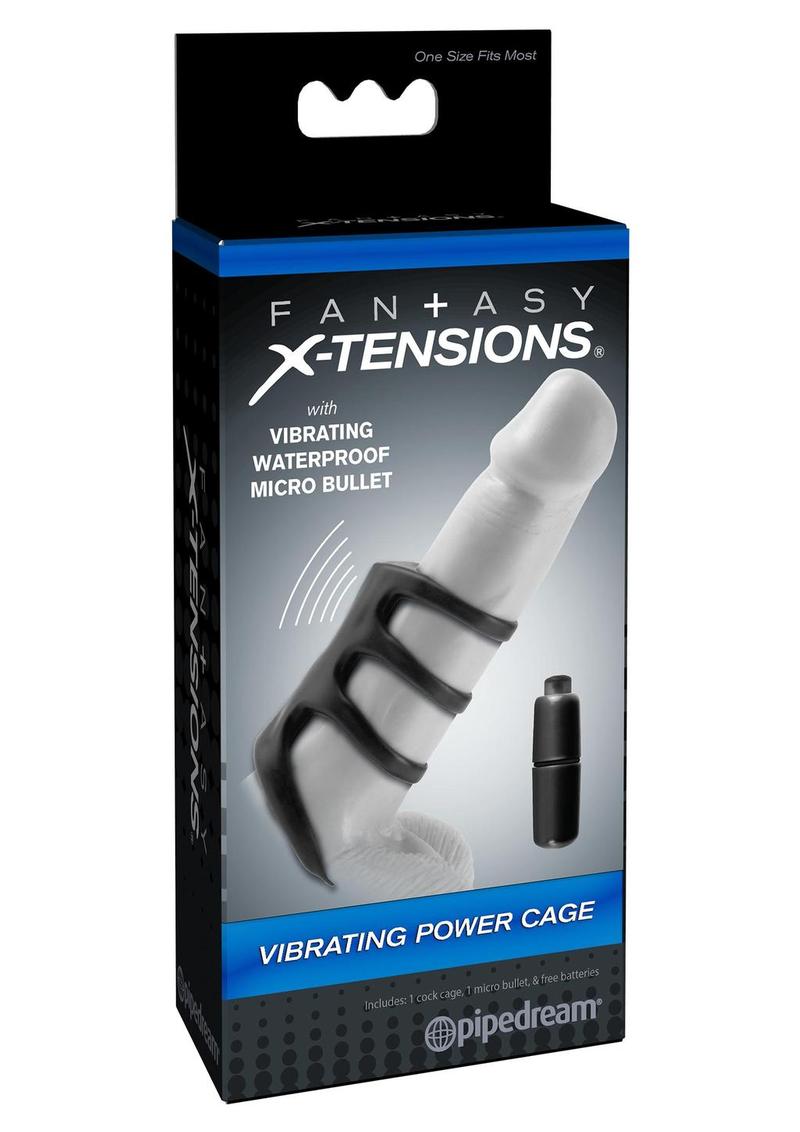 Load image into Gallery viewer, Fantasy X-Tensions Vibrating Power Cage Waterproof - Black - 3.5in
