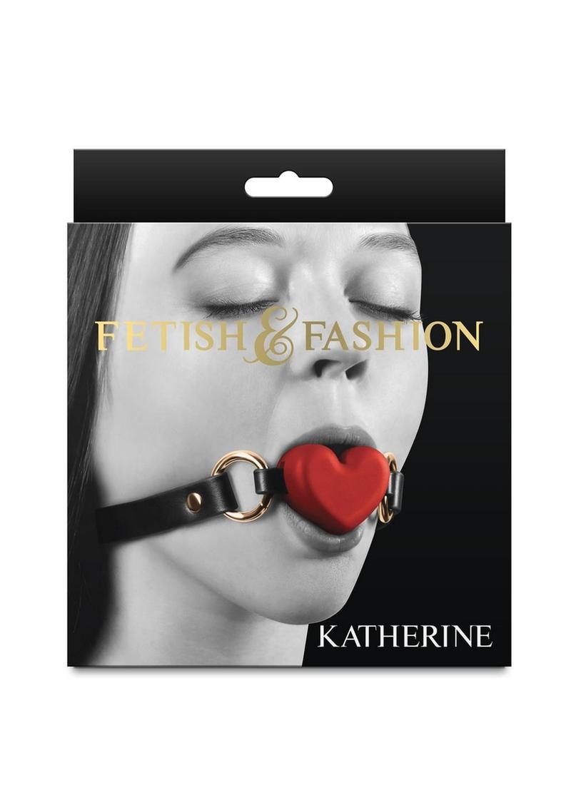 Load image into Gallery viewer, Fashion and Fetish Katherine Silicone Ball Gag - Black/Red
