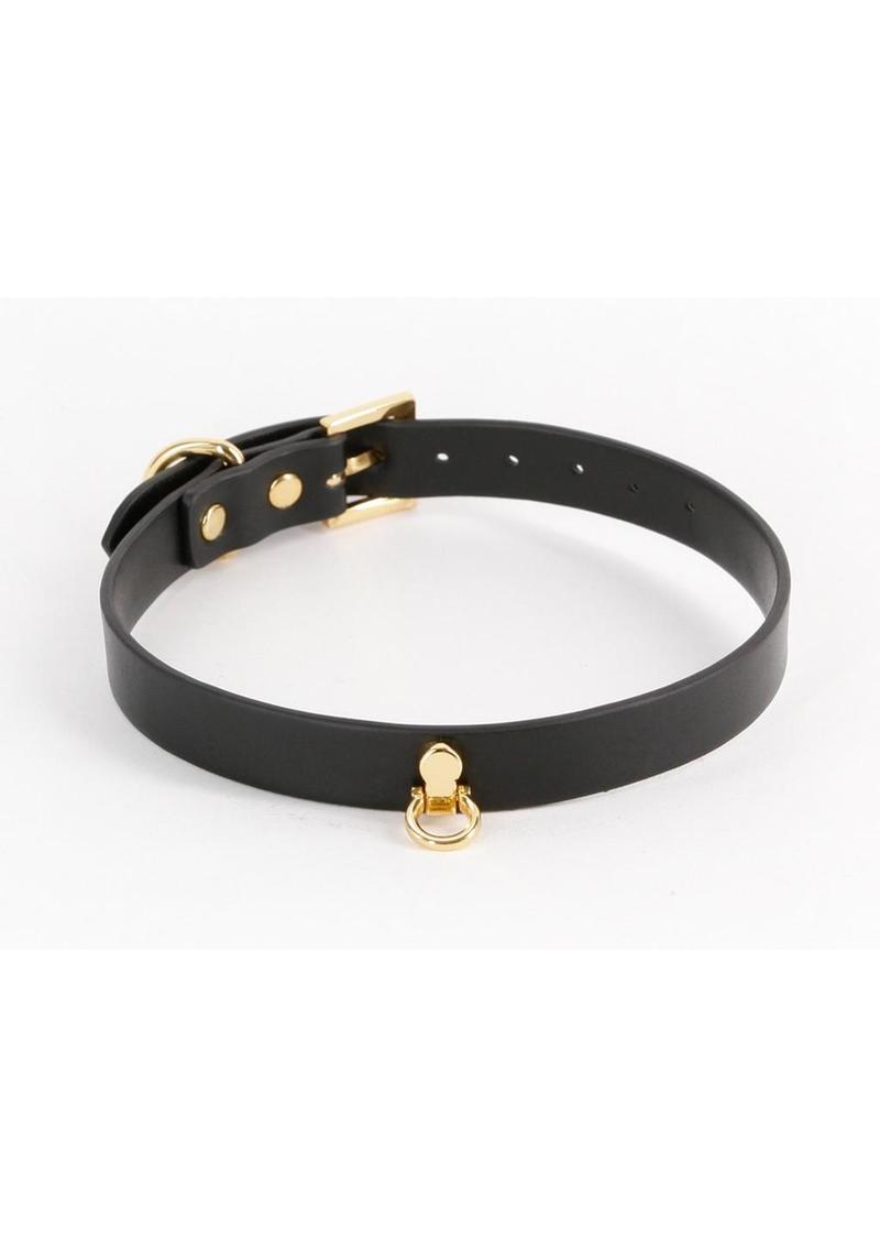 Load image into Gallery viewer, Fetish and Fashion Cara Collar - Black/Gold
