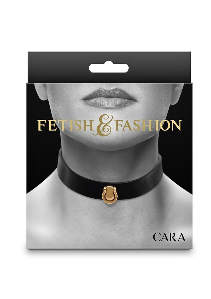 Load image into Gallery viewer, Fetish and Fashion Cara Collar - Black/Gold
