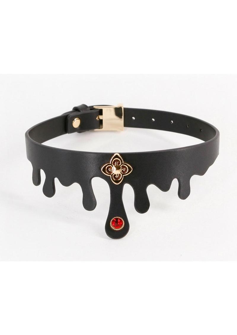 Load image into Gallery viewer, Fetish and Fashion Elvira Collar - Black/Gold
