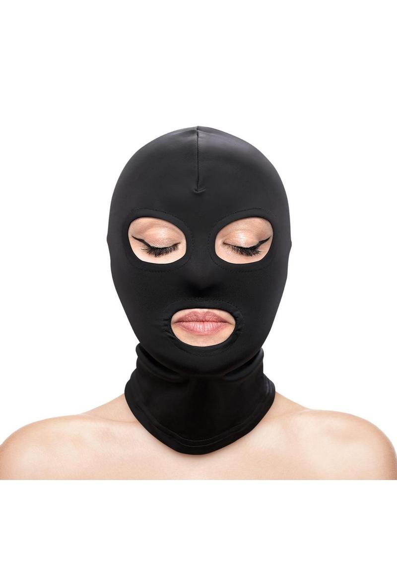 Load image into Gallery viewer, Fetish and Fashion Eyes Andamp; Mouth Hood - Black - One Size
