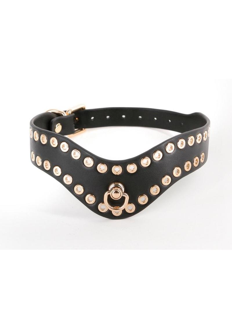 Load image into Gallery viewer, Fetish and Fashion Kali Collar - Black/Gold
