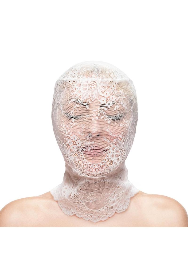 Load image into Gallery viewer, Fetish and Fashion Lace Hood - White
