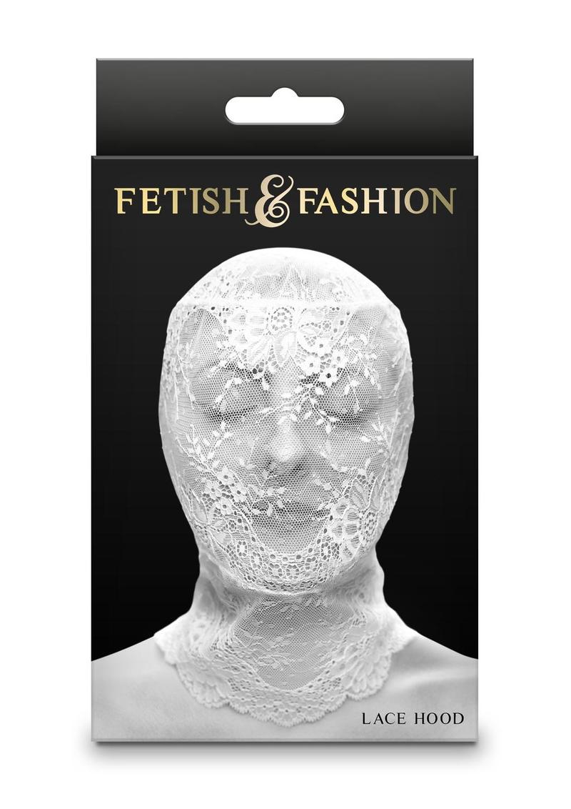 Load image into Gallery viewer, Fetish and Fashion Lace Hood - White
