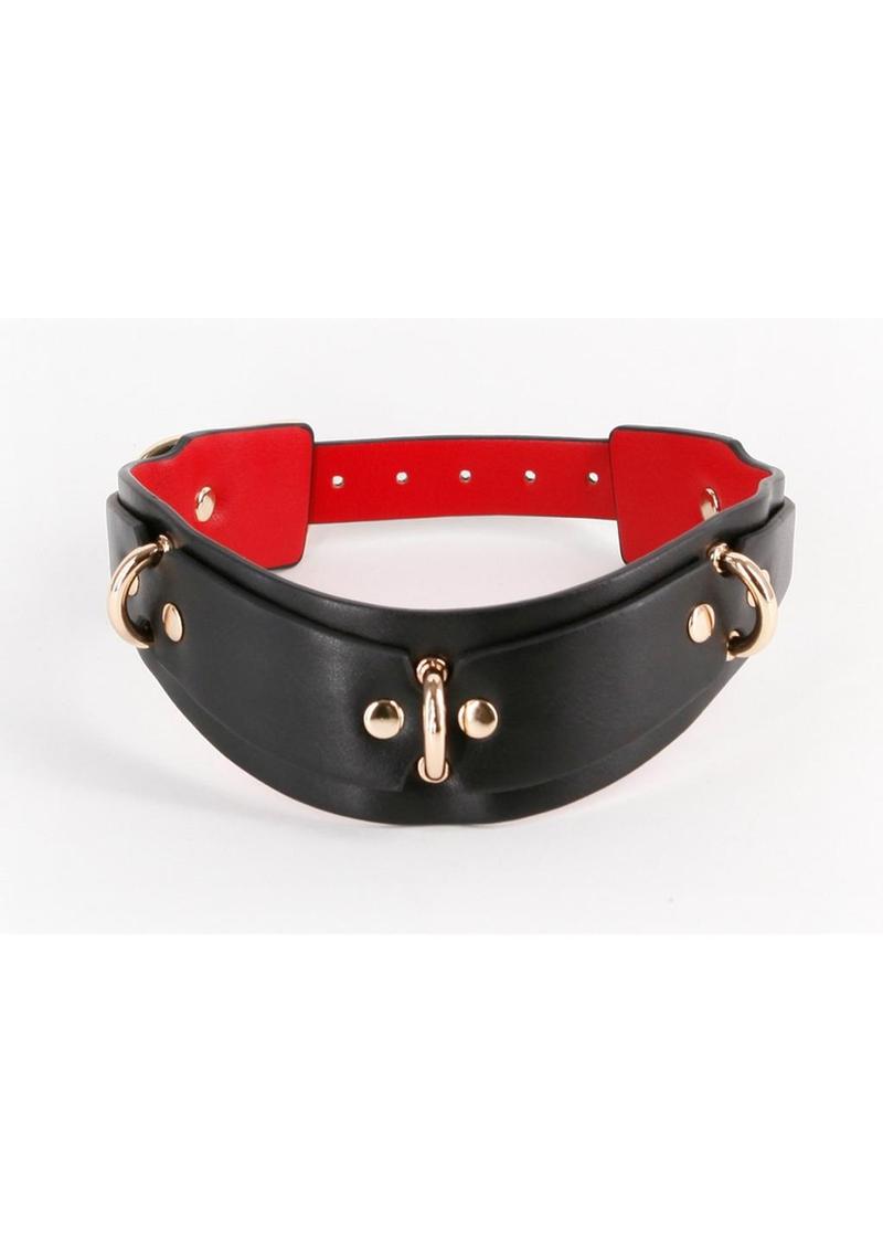 Load image into Gallery viewer, Fetish and Fashion Lillith Collar - Black/Gold
