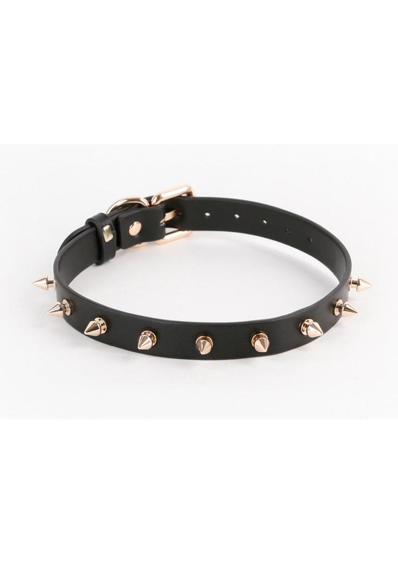 Load image into Gallery viewer, Fetish and Fashion Medusa Collar - Black/Gold
