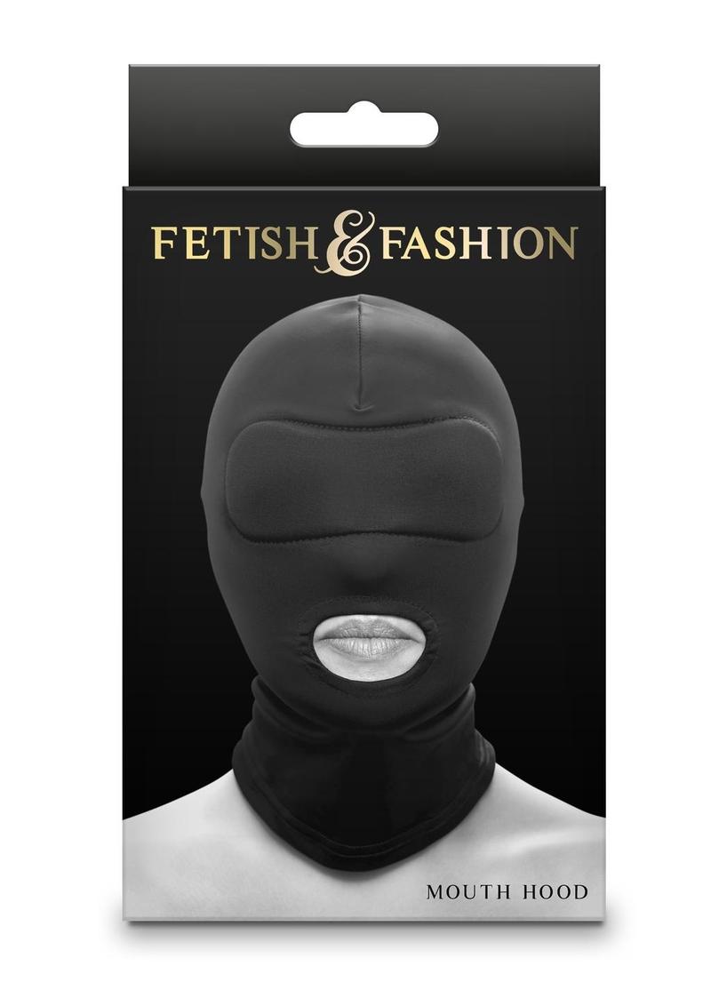 Load image into Gallery viewer, Fetish and Fashion Mouth Hood - Black - One Size
