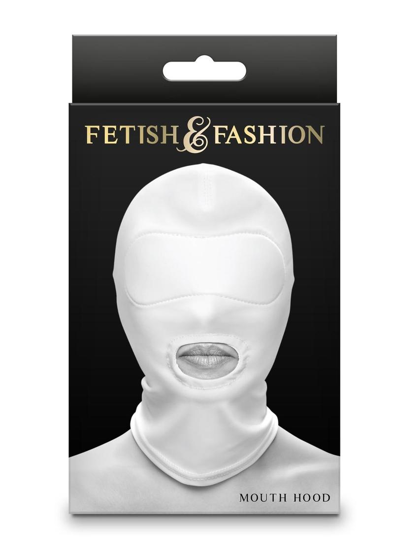 Load image into Gallery viewer, Fetish and Fashion Mouth Hood - White - One Size
