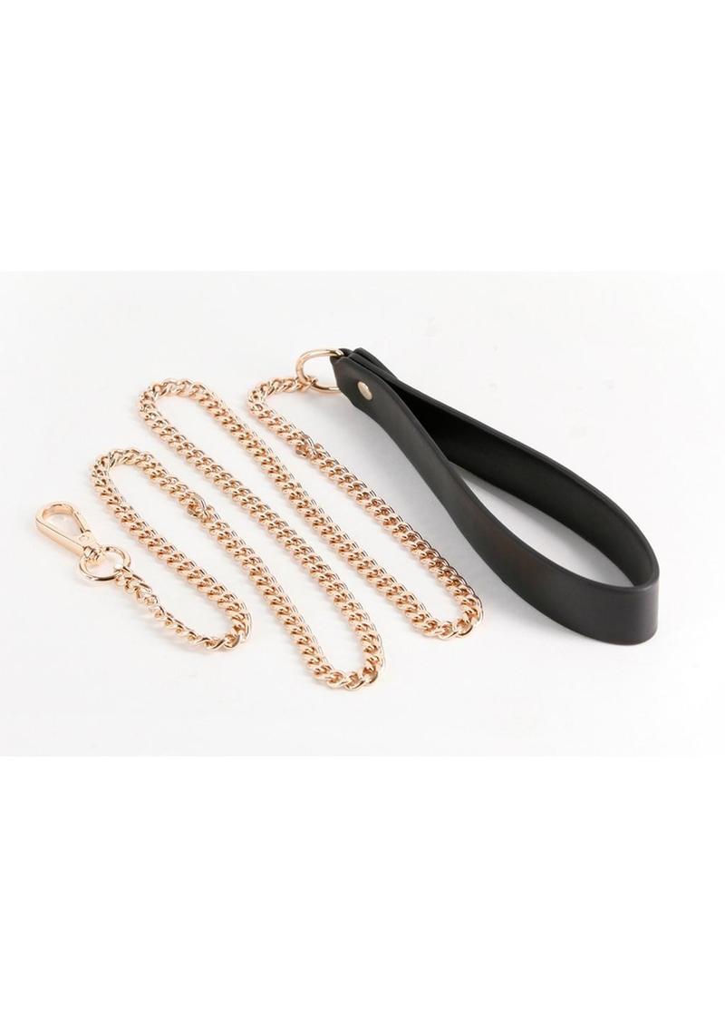 Load image into Gallery viewer, Fetish and Fashion Nyx Leash - Black/Gold
