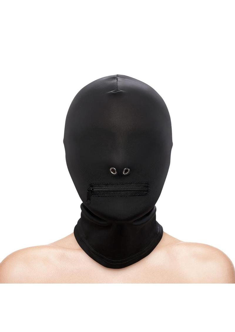 Load image into Gallery viewer, Fetish and Fashion Zippered Mouth Hood - Black - One Size
