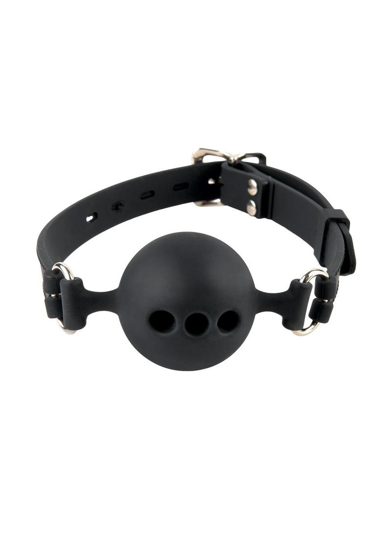 Load image into Gallery viewer, Fetish Fantasy Extreme Silicone Breathable Ball Gag - Black - Small
