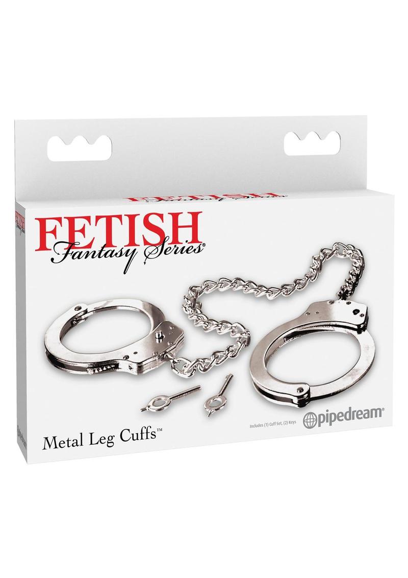 Load image into Gallery viewer, Fetish Fantasy Metal Leg Cuffs - Silver
