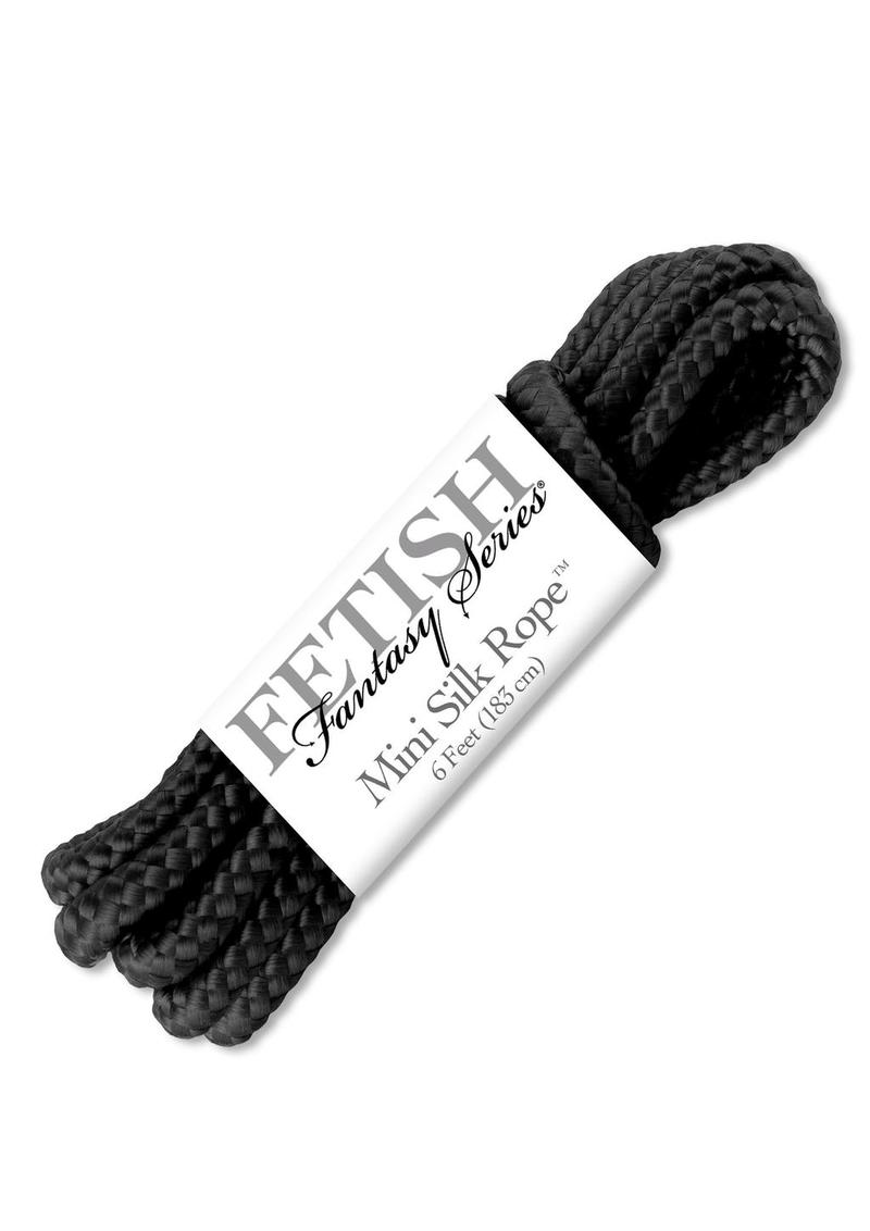 Load image into Gallery viewer, Fetish Fantasy Mini Silk Rope - Black - 6ft
