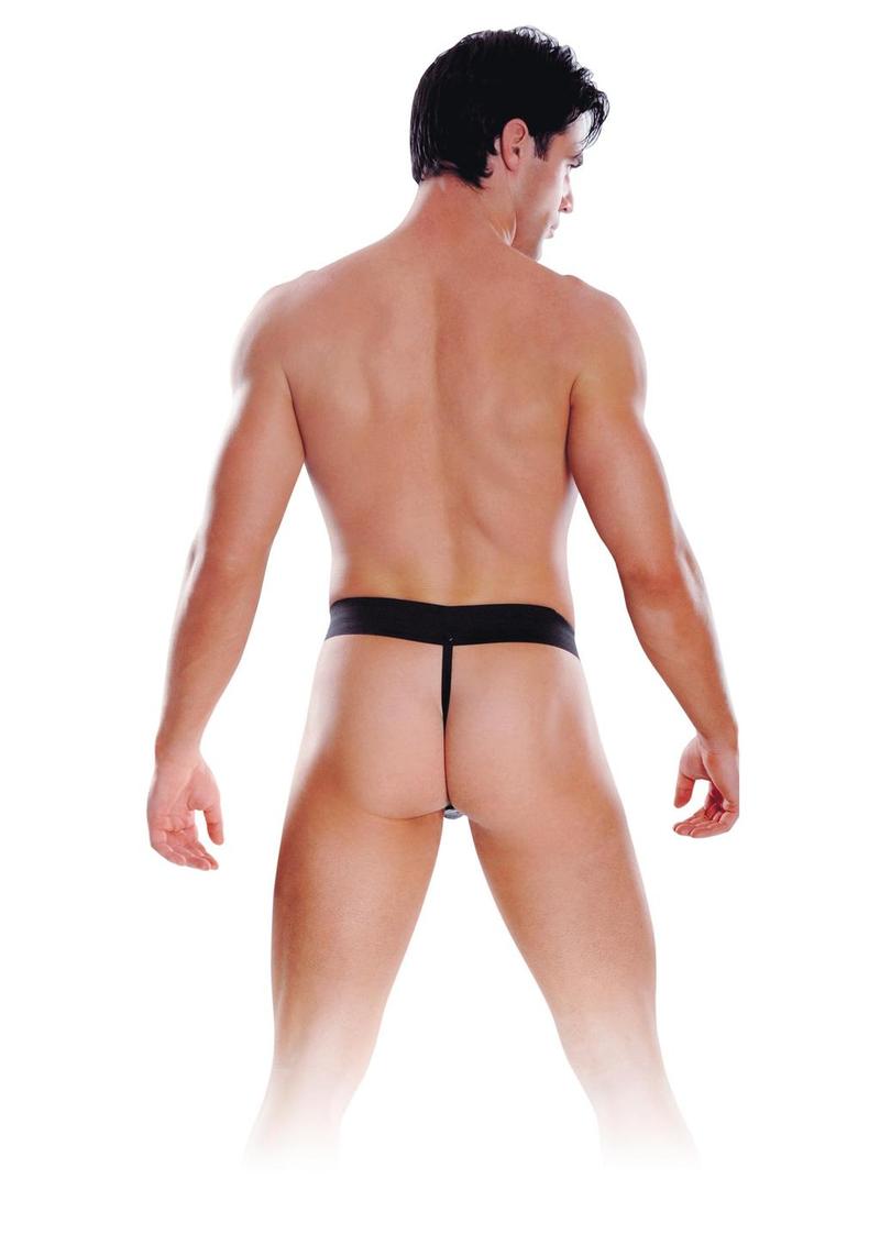 Load image into Gallery viewer, Fetish Fantasy Mr. Big Hollow Strap-On Sleeve - Black - 8in
