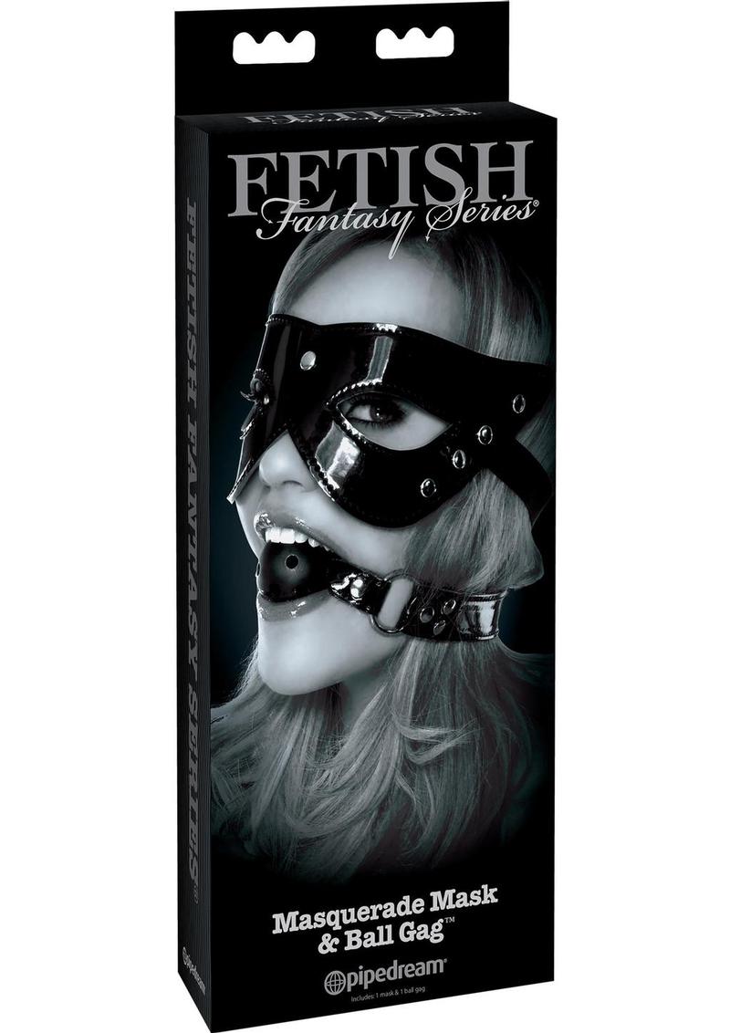 Load image into Gallery viewer, Fetish Fantasy Series Limited Edition Masquerade Mask and Ball Gag - Black - Set
