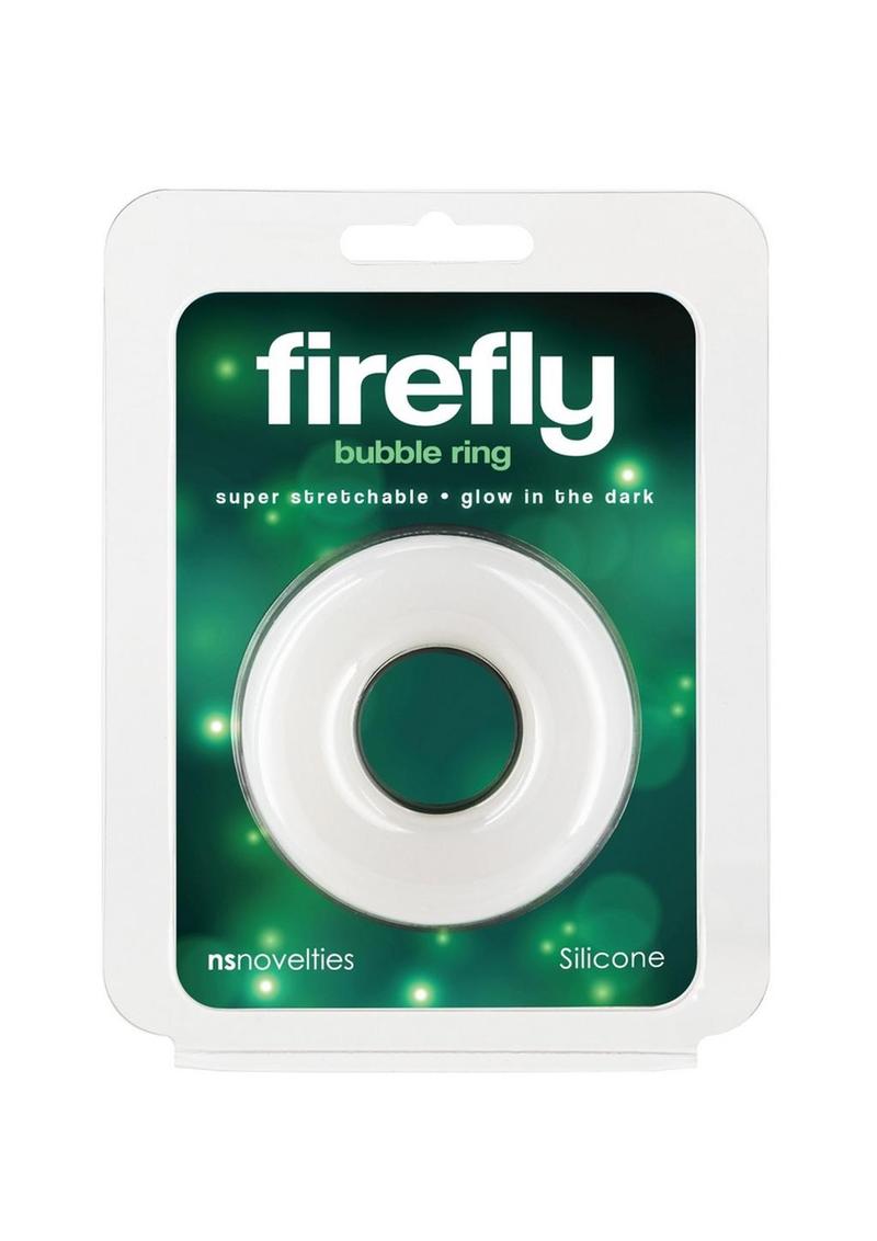 Load image into Gallery viewer, Firefly Bubble Ring Glow In The Dark Cock Ring - Glow In The Dark/White - Large
