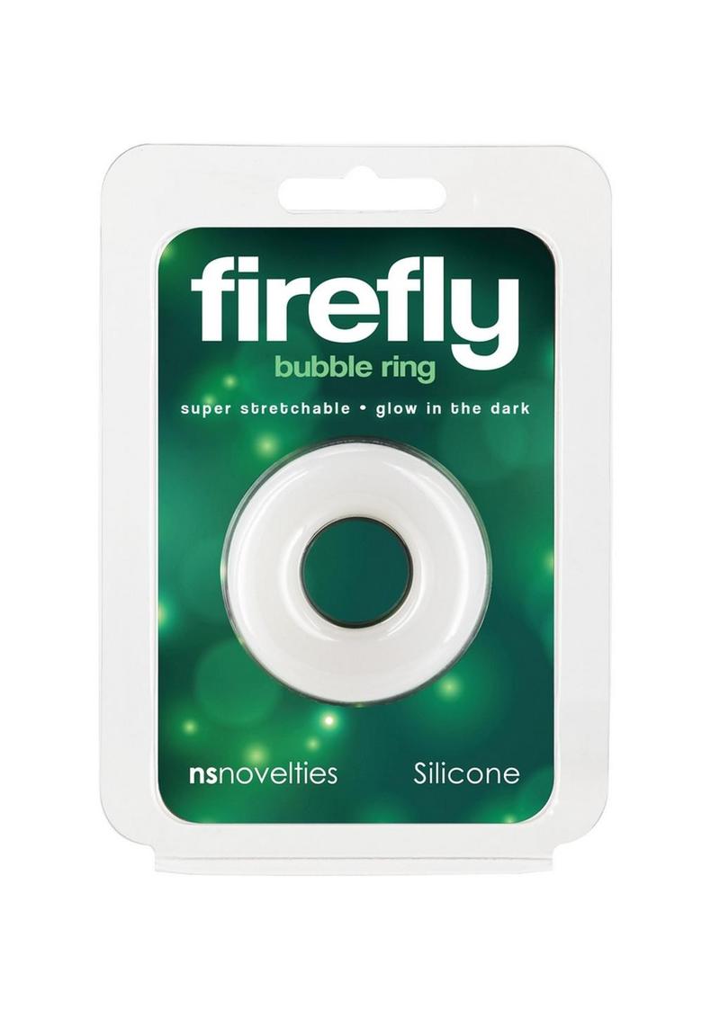 Load image into Gallery viewer, Firefly Bubble Ring Glow In The Dark Cock Ring - Glow In The Dark/White - Small
