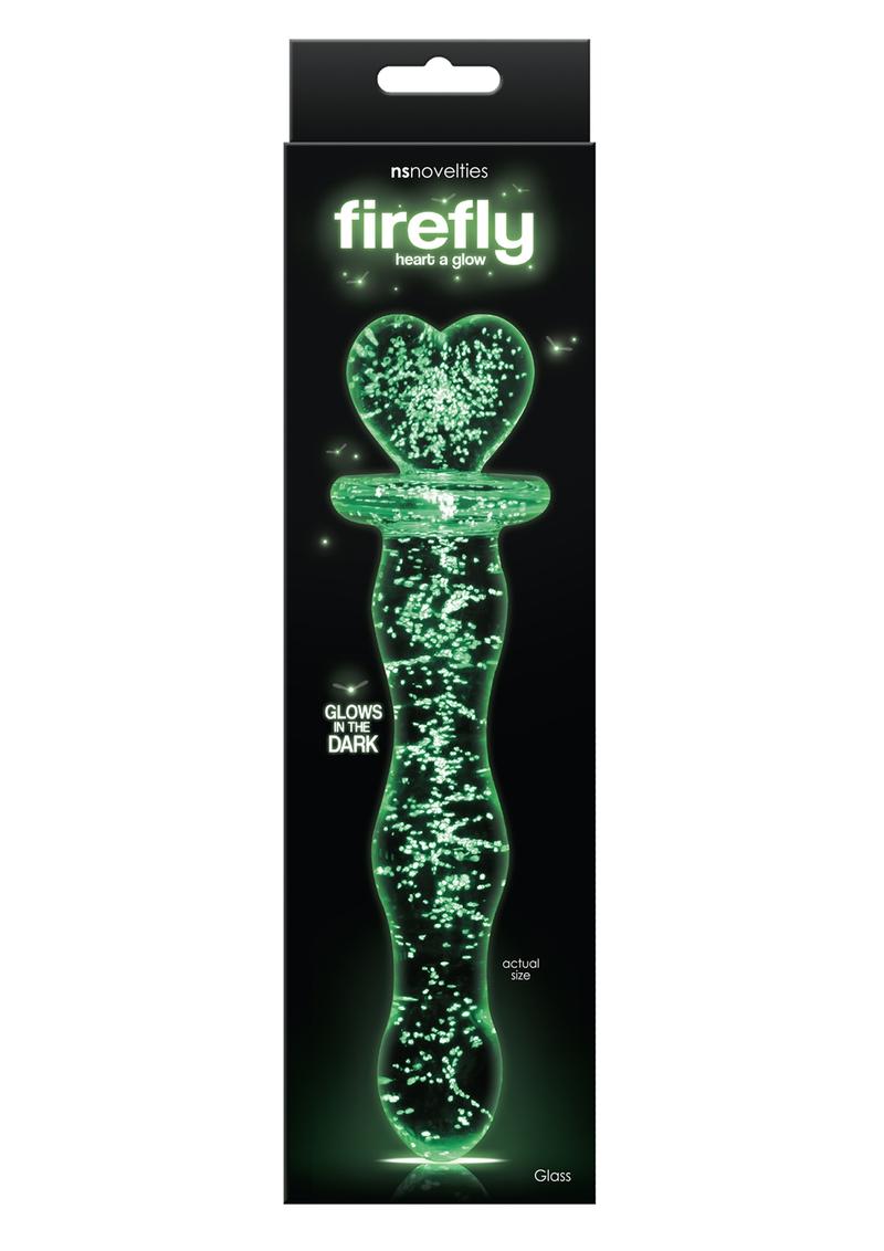 Load image into Gallery viewer, Firefly Glass Heart A Glow Probe - Clear/Glow In The Dark
