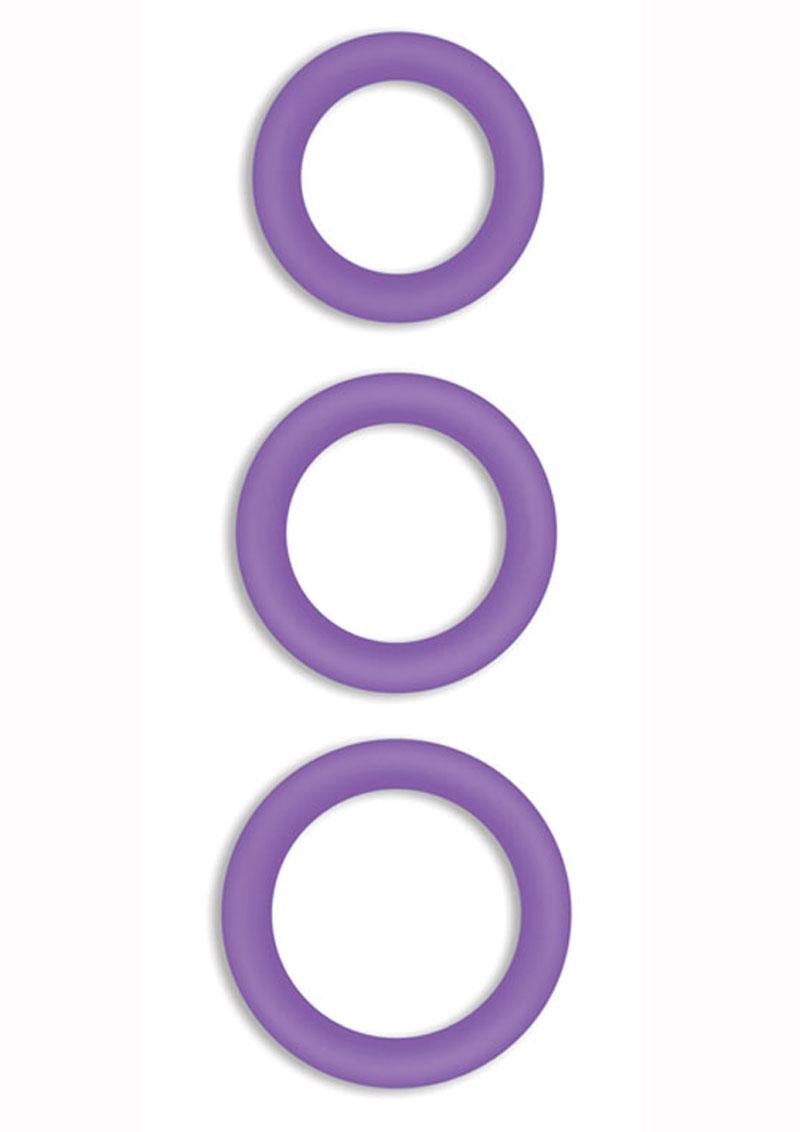 Load image into Gallery viewer, Firefly Halo Medium Silicone Cock Ring - Glow In The Dark/Purple - Medium
