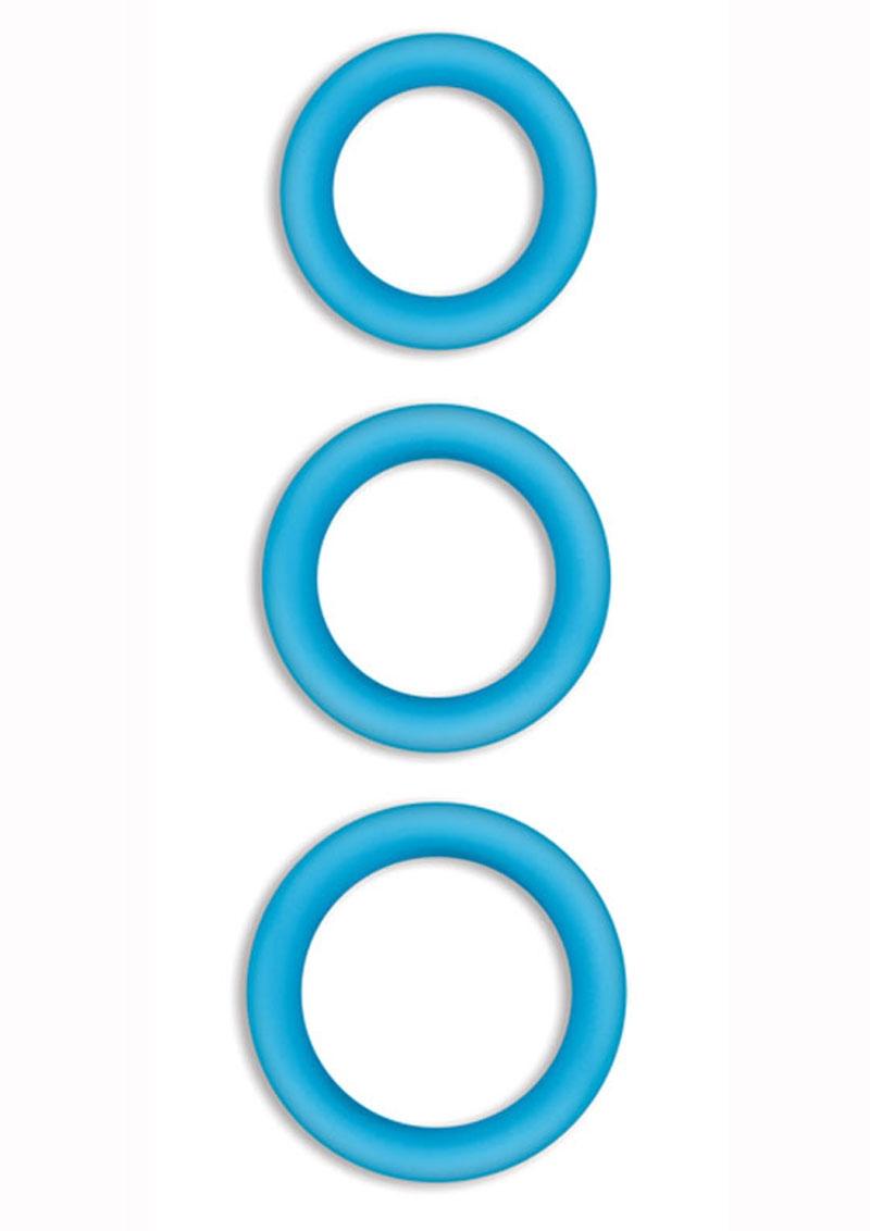 Load image into Gallery viewer, Firefly Halo Small Silicone Cock Ring - Blue/Glow In The Dark - Small
