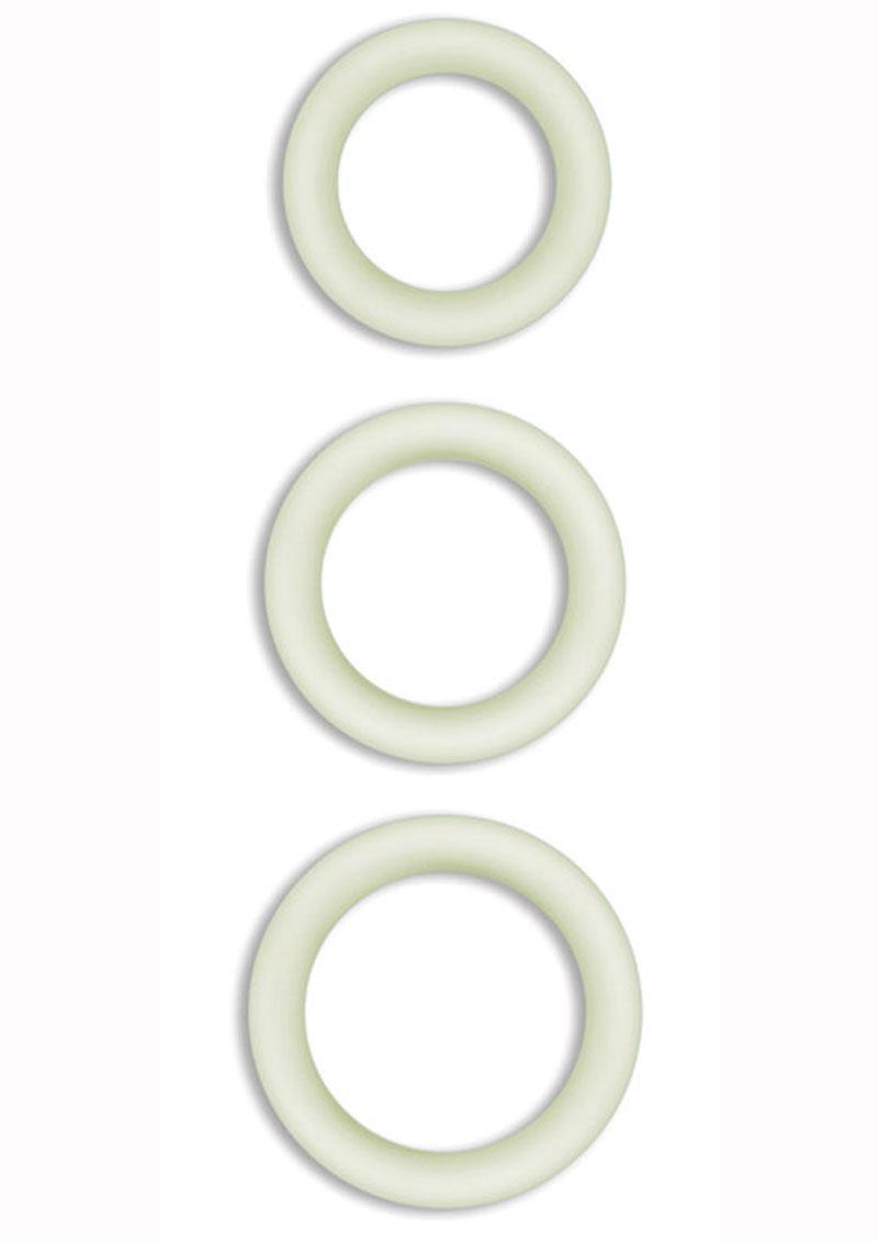 Load image into Gallery viewer, Firefly Halo Small Silicone Cock Ring - Clear/Glow In The Dark - Small
