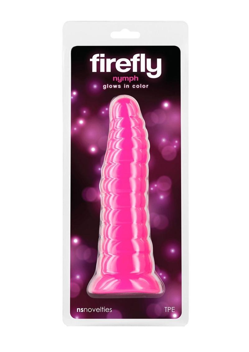 Load image into Gallery viewer, Firefly Nymph Glow In The Dark Dildo - Glow In The Dark/Pink
