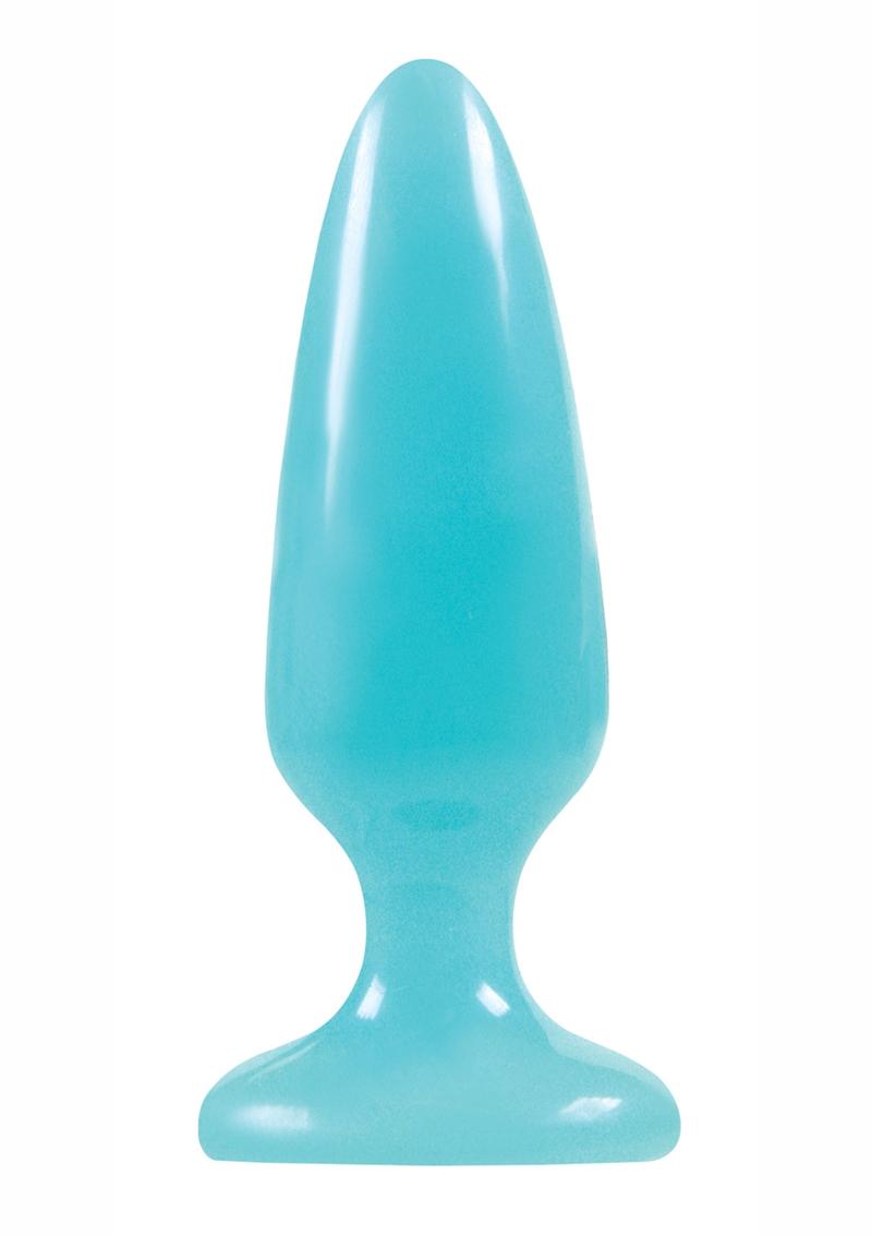 Load image into Gallery viewer, Firefly Pleasure Plug Butt Plug - Blue/Glow In The Dark - Medium
