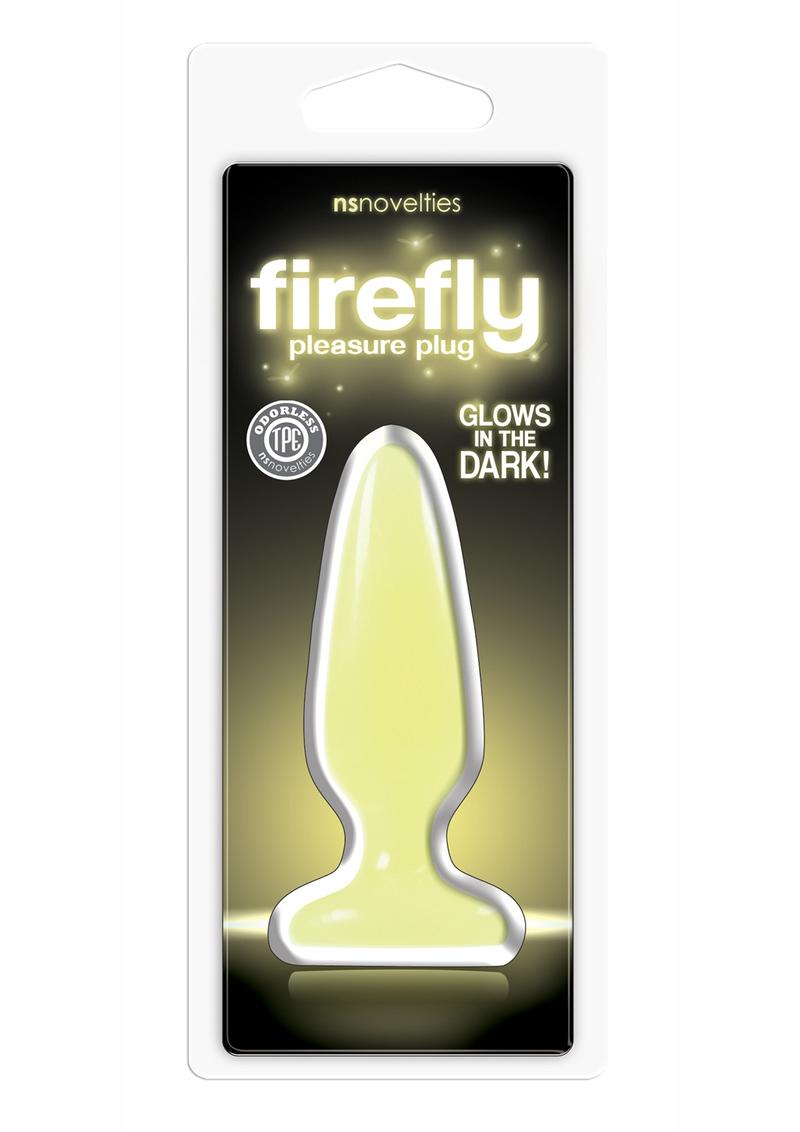 Load image into Gallery viewer, Firefly Pleasure Plug Butt Plug - Glow In The Dark/Yellow - Small
