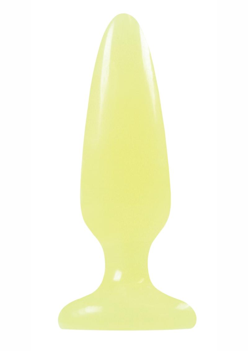 Load image into Gallery viewer, Firefly Pleasure Plug Butt Plug - Glow In The Dark/Yellow - Small
