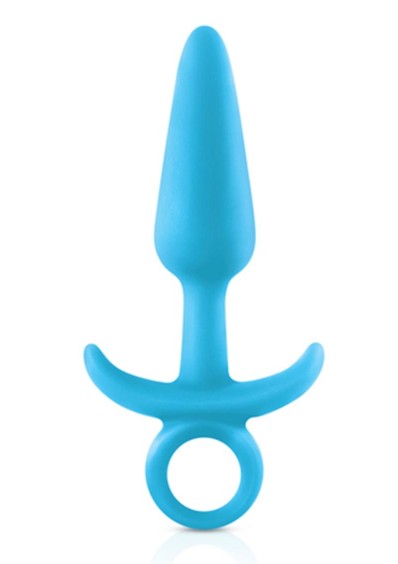 Load image into Gallery viewer, Firefly Prince Silicone Butt Plug - Blue/Glow In The Dark - Small
