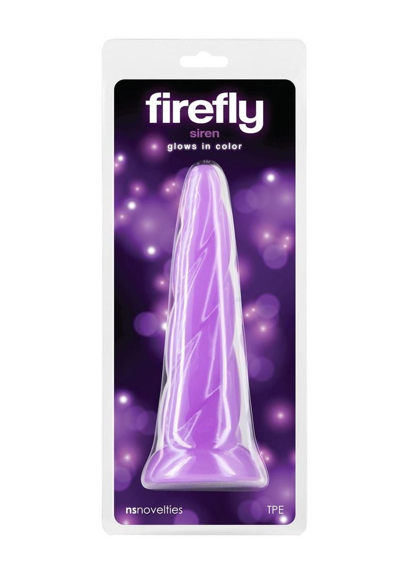 Load image into Gallery viewer, Firefly Siren Glow In The Dark Dildo - Glow In The Dark/Purple
