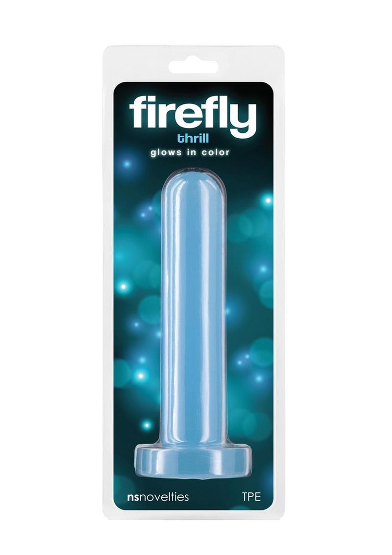 Load image into Gallery viewer, Firefly Thrill Glow In The Dark Dildo - Blue/Glow In The Dark - Small
