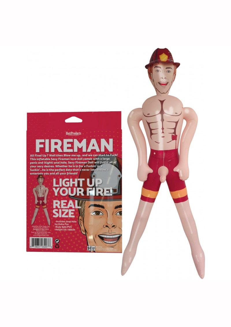 Load image into Gallery viewer, Fireman Blow-Up Doll - Vanilla - 5.5ft
