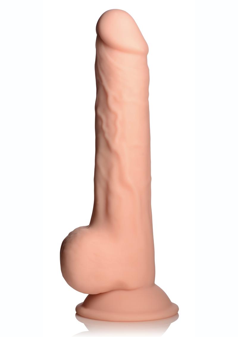 Load image into Gallery viewer, Fleshstixxx Silicone Bendable Dong with Balls - Vanilla - 9in
