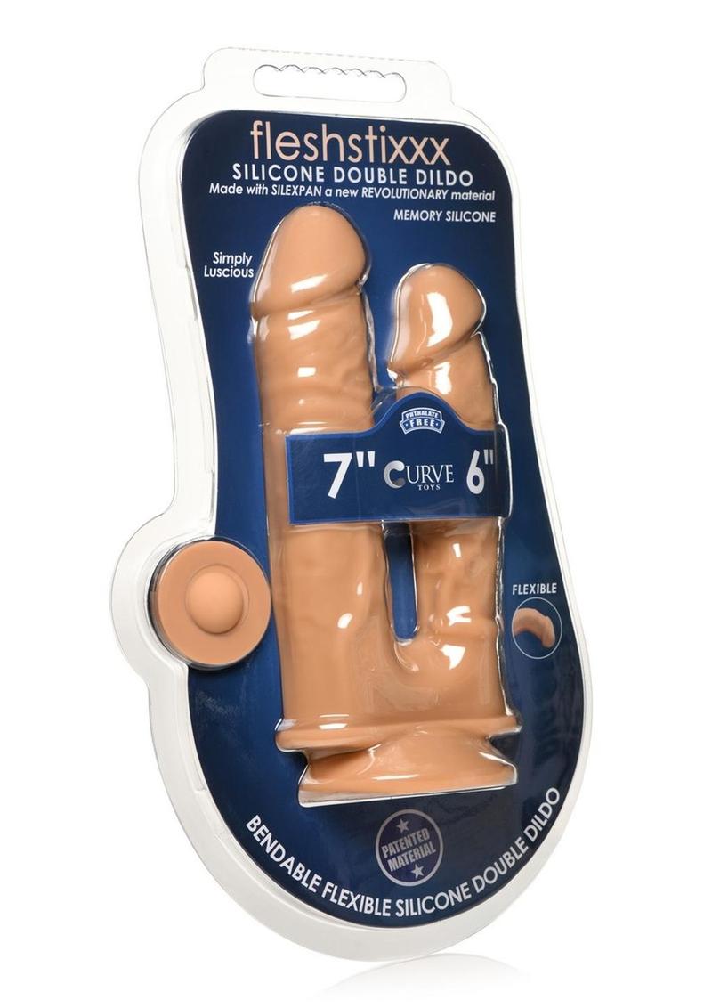 Load image into Gallery viewer, Fleshstixxx Silicone Double Dildo - Caramel
