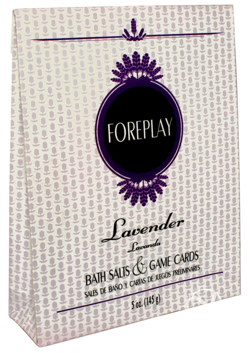 Load image into Gallery viewer, Foreplay Bath Set - Lavender Scented Bath Salts with Game Cards
