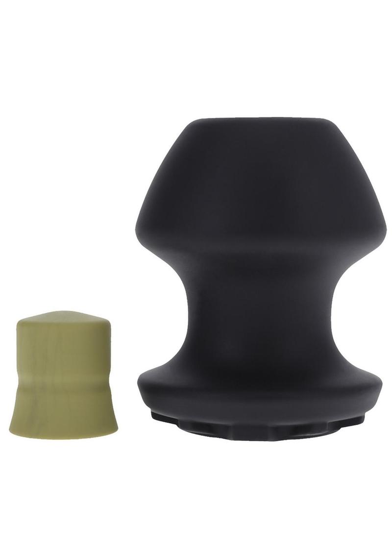 Load image into Gallery viewer, Fort Troff Kum Keeper Silicone Open End Anal Plug - Black - Large
